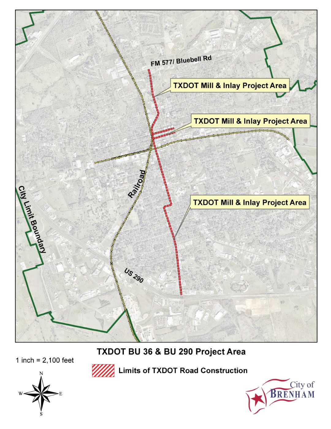 TXDOT Mill and Inlay Project Map-large